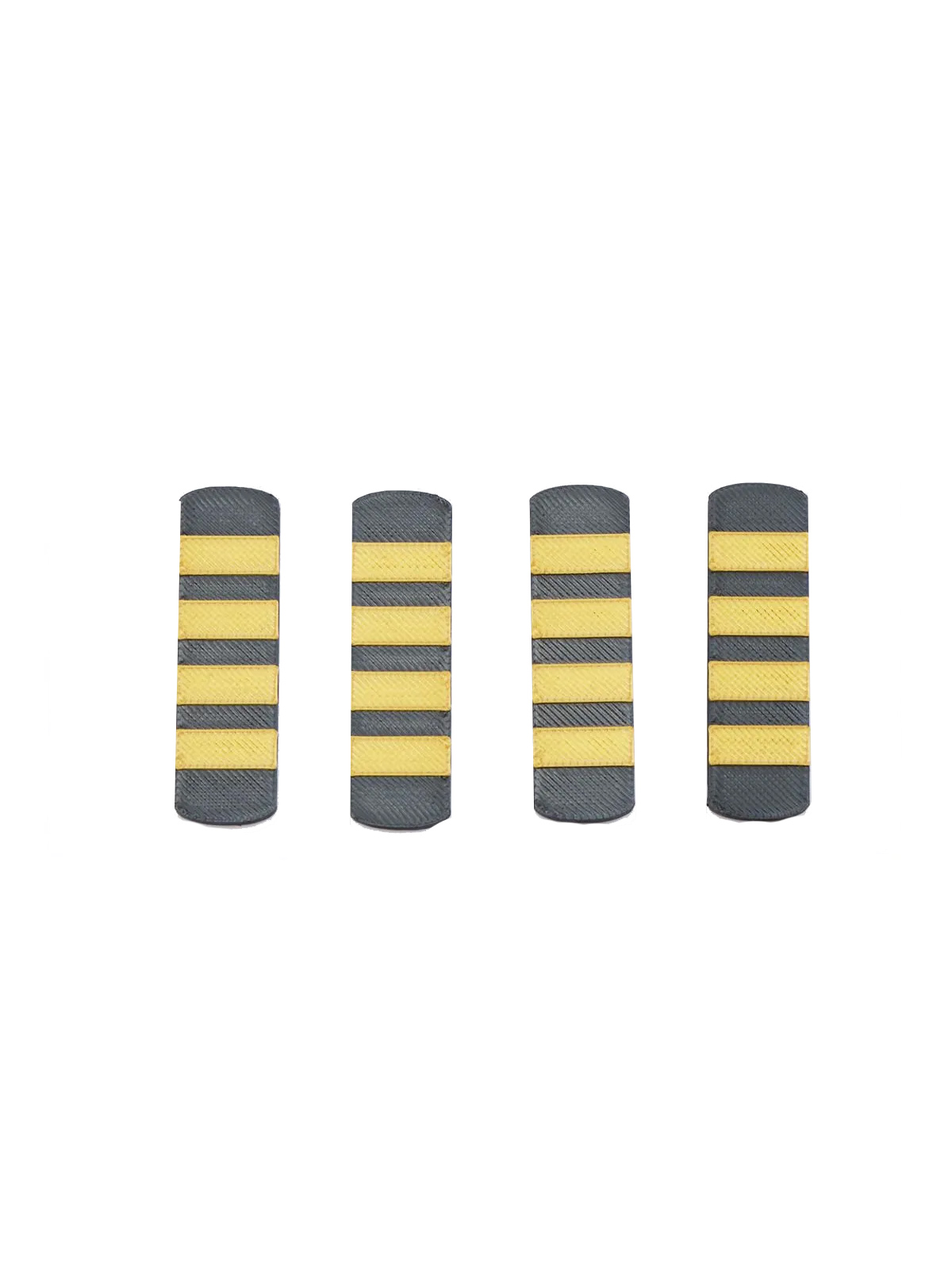 Kragen-Rangabzeichen Set Flugkapitän - Magnet, vier Streifen, 2 Paar