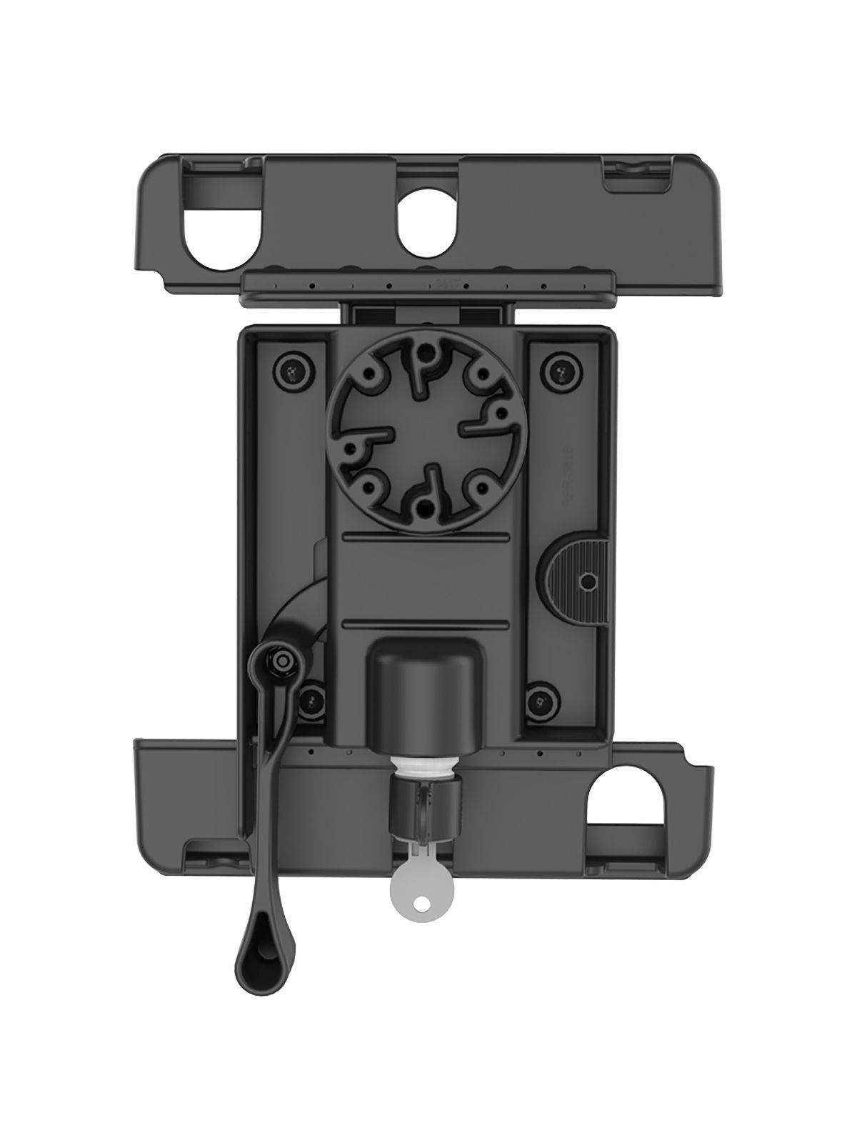 RAM Mounts Tab-Lock Halteschale für 9-10,5 Zoll Tablets (in Schutz-Gehäusen) - abschließbar, AMPS-Anbindung, Schrauben-Set