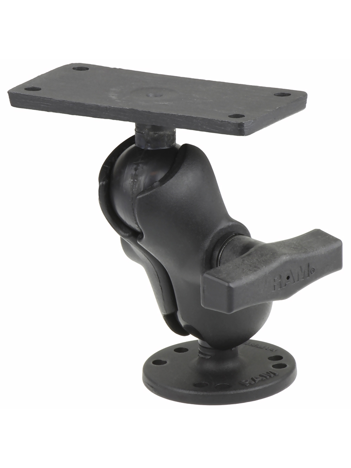 RAM BASE 2" X 4" SHRT ARM ROUND BASE