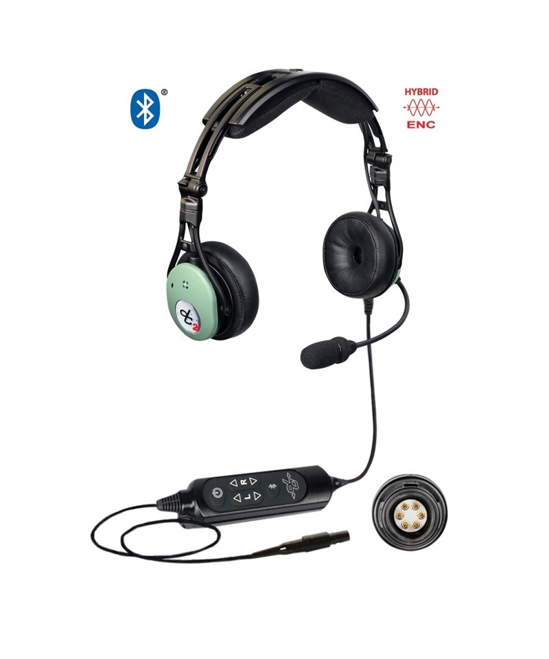 David Clark PRO-X2 Hybrid ENC Headset - aktiv, LEMO-Stecker (6-Pin), Bluetooth (Modell 43105G-02)