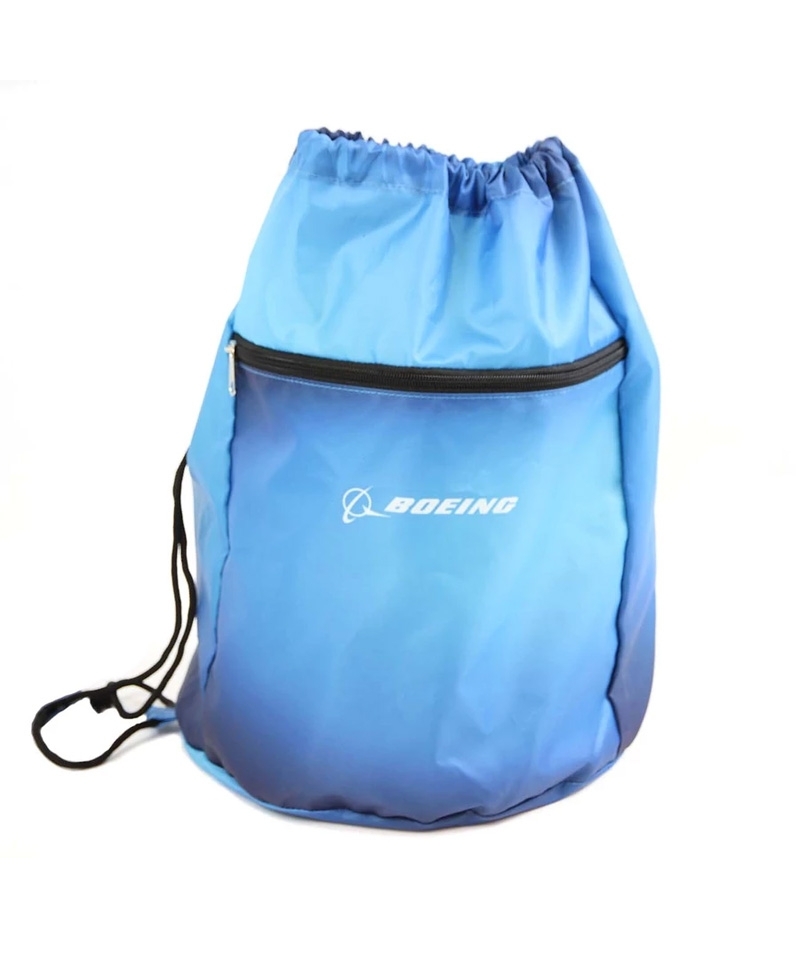 Boeing Sportbeutel/-rucksack - ca. 30 x 40  cm, hellblau mit Boeing-Logo