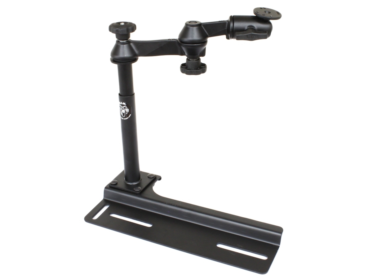 RAM Mounts Fahrzeug-Halterung - Fahrzeug-Basis, Doppel-Schwenkarm, runde Basis-Platte (AMPS), C-Kugel (1,5 Zoll)