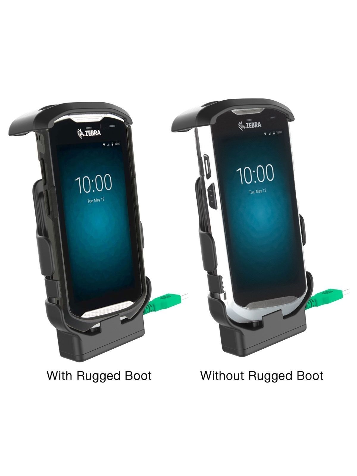 RAM Mounts Form-Fit Holder for Zebra TC51, TC52, TC56 & TC57 - With and without Rugged Case - USB-A Power Supply