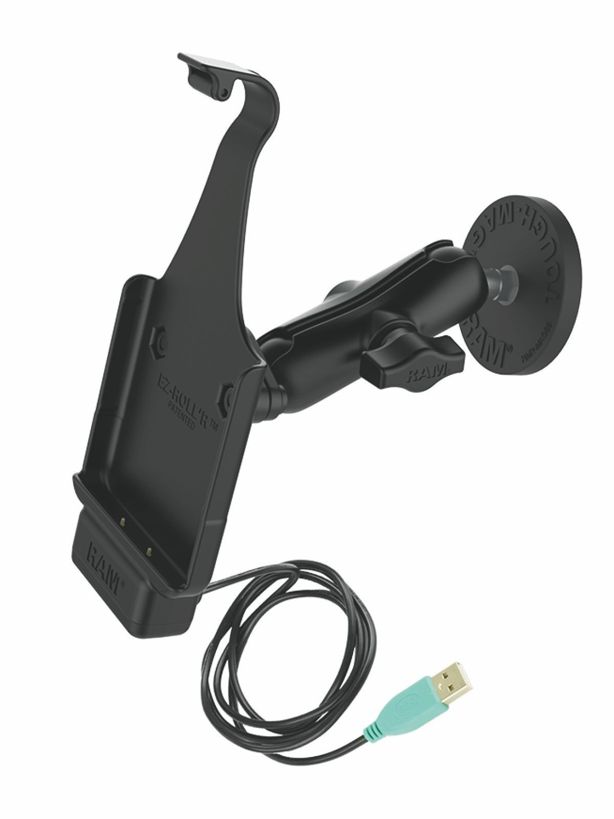 RAM® EZ-Roll'r™ Powered Magnetic Mount for Samsung XCover Pro - B-Ball (1"), Medium Arm