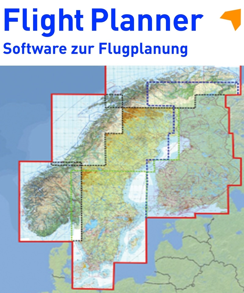 Flight Planner / Sky-Map - Kartenpaket Skandinavien (Finnland, Norwegen, Schweden)