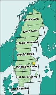 Schweden ICAO Karte - Blatt Gävle, 1:500.000, Papier ohne Folie, gefaltet, 2023