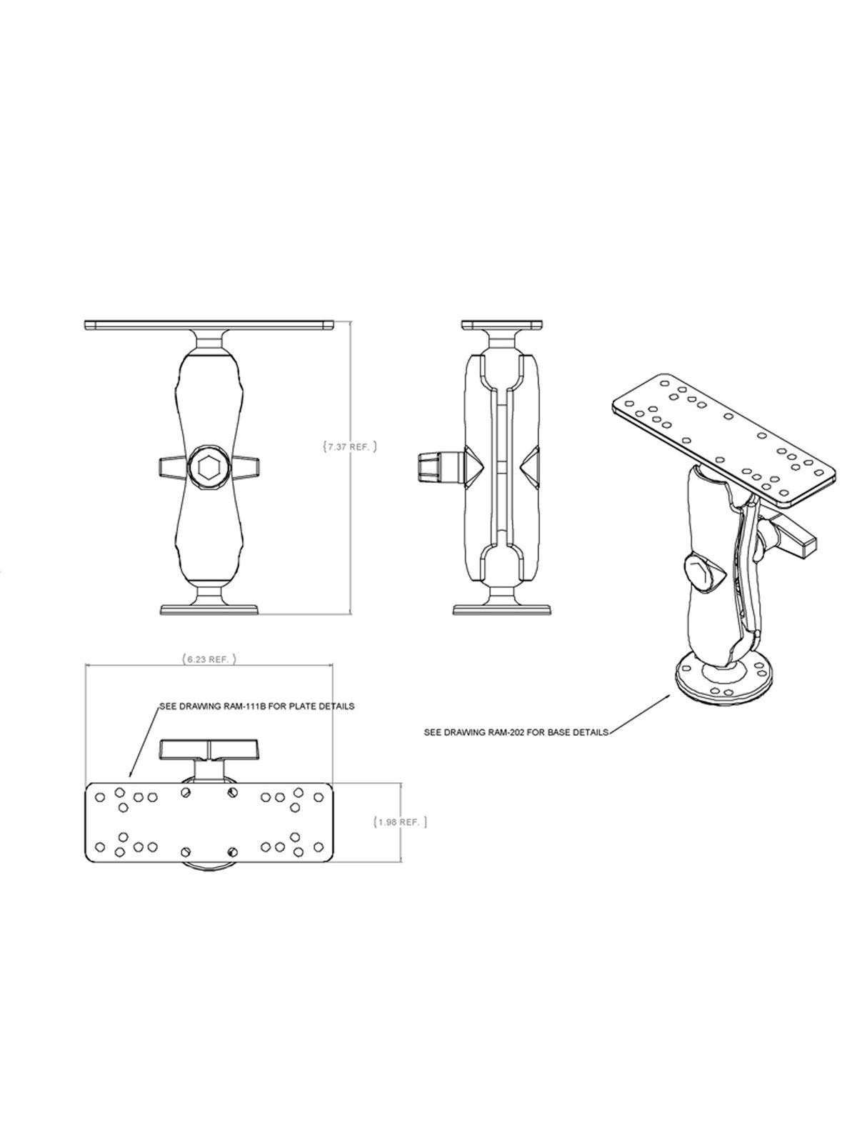 UNPKD RAM UNIVERSAL ELECTRONIC MOUNT