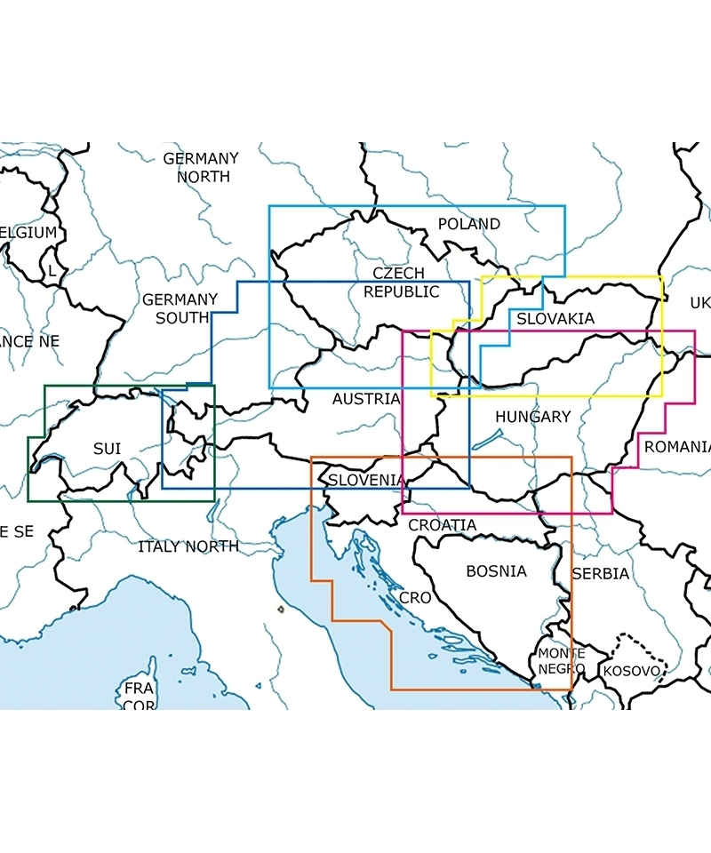 Austria - Rogers Data VFR Chart, 1:500,000, laminated, folded, 2024