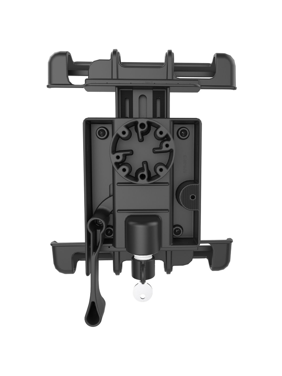 RAM Mounts Tab-Lock (lockable) Universal Holder for Tablets up to 10" incl. Apple iPad Pro 9.7 (with/without Cases) - AMPS - Screw-Set