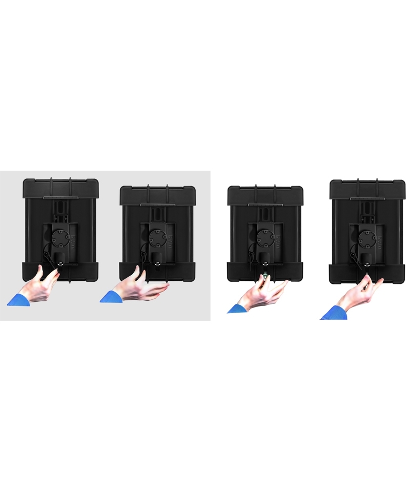 RAM Mounts Universal Tab-Lock Halteschale (abschließbar) für Panasonic Toughpad FZ-A1 (in Schutzgehäusen) - AMPS-Aufnahme, Schrauben-Set, im Polybeute