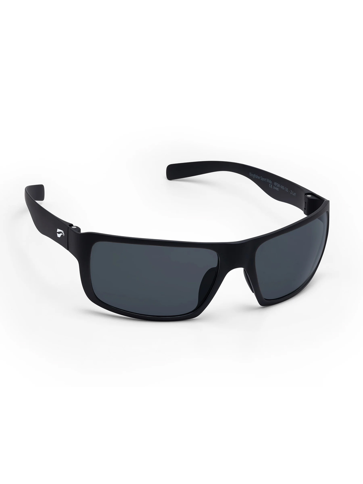 Flying Eyes Sonnenbrille Kingfisher Sport Wide - Gestell matt schwarz, Linsen grau (Verlauf)