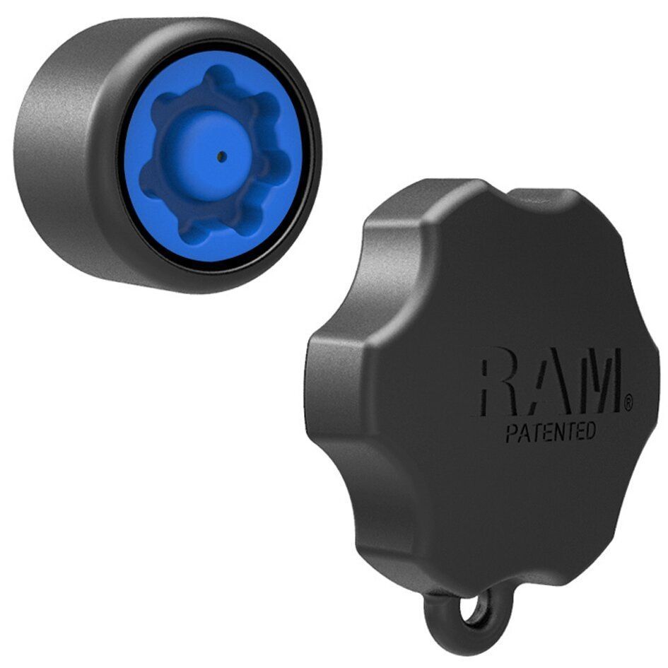 RAM Mounts Pin-Lock Sicherung und Adapter (7-Pin) - für B-Kugel Verbindungsarme, 1/4"-20 Innengewinde, im Polybeutel