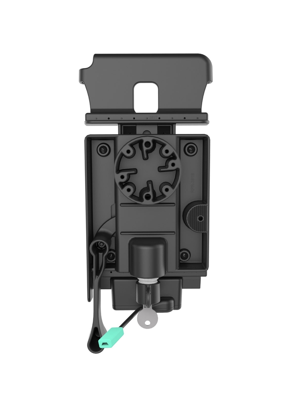 RAM Mounts GDS Tab-Lock Holder (Key-Locking) for Samsung Tab Active 2 - in IntelliSkin Protective Sleeve - USB-C Connector
