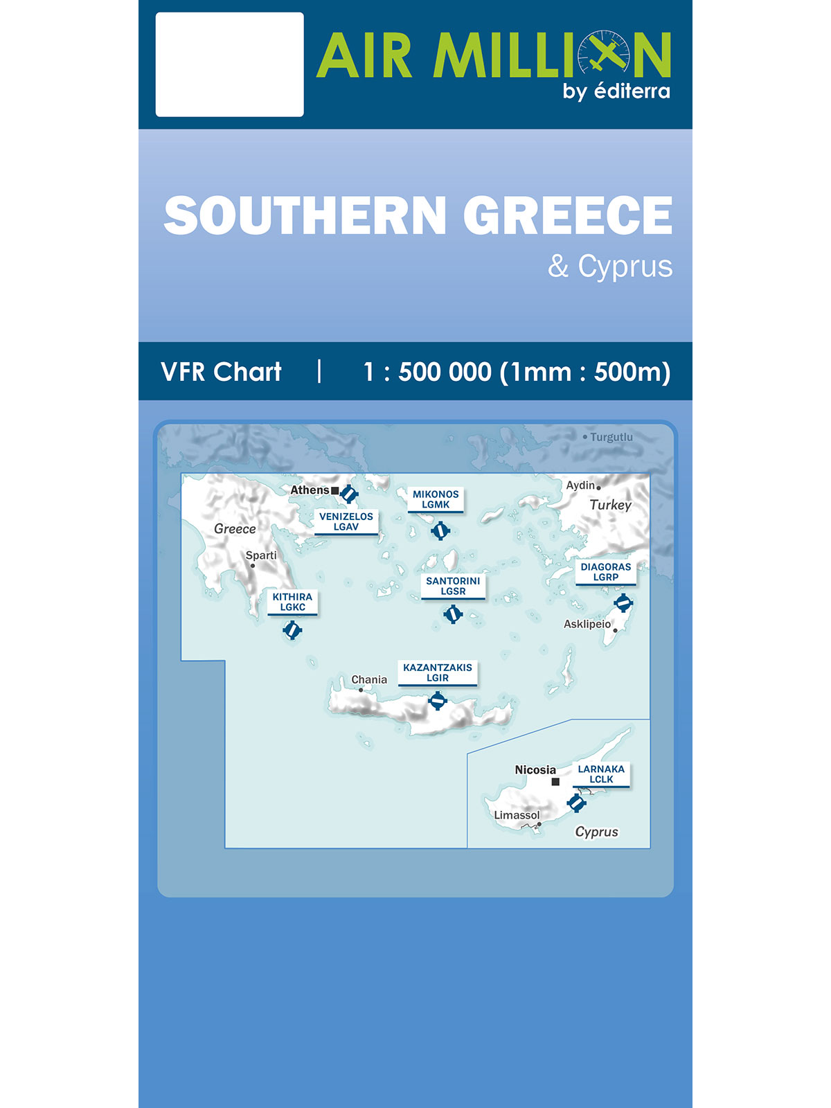 Southern Greece - Air Million Zoom VFR Chart 1:500.000, folded