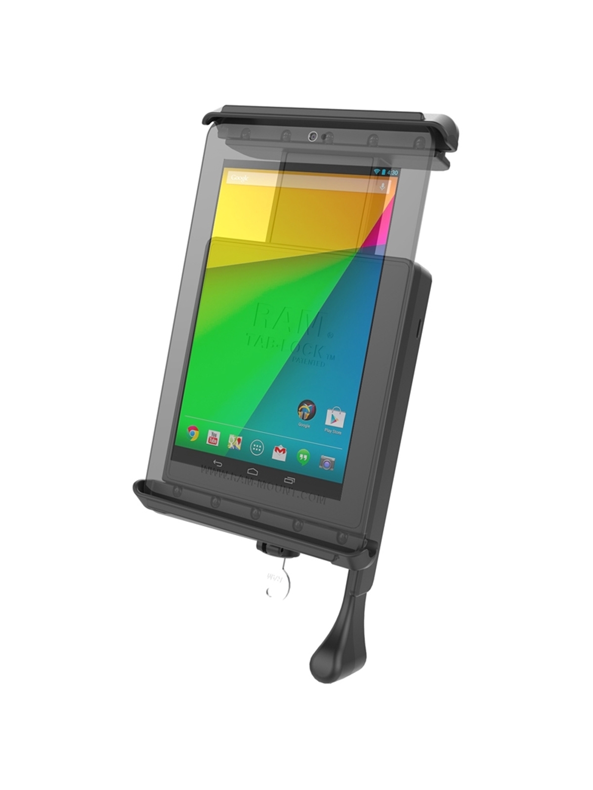 RAM Mounts Tab-Lock (lockable) Universal Holder for Tablets up to 8" - AMPS - Screw-Set