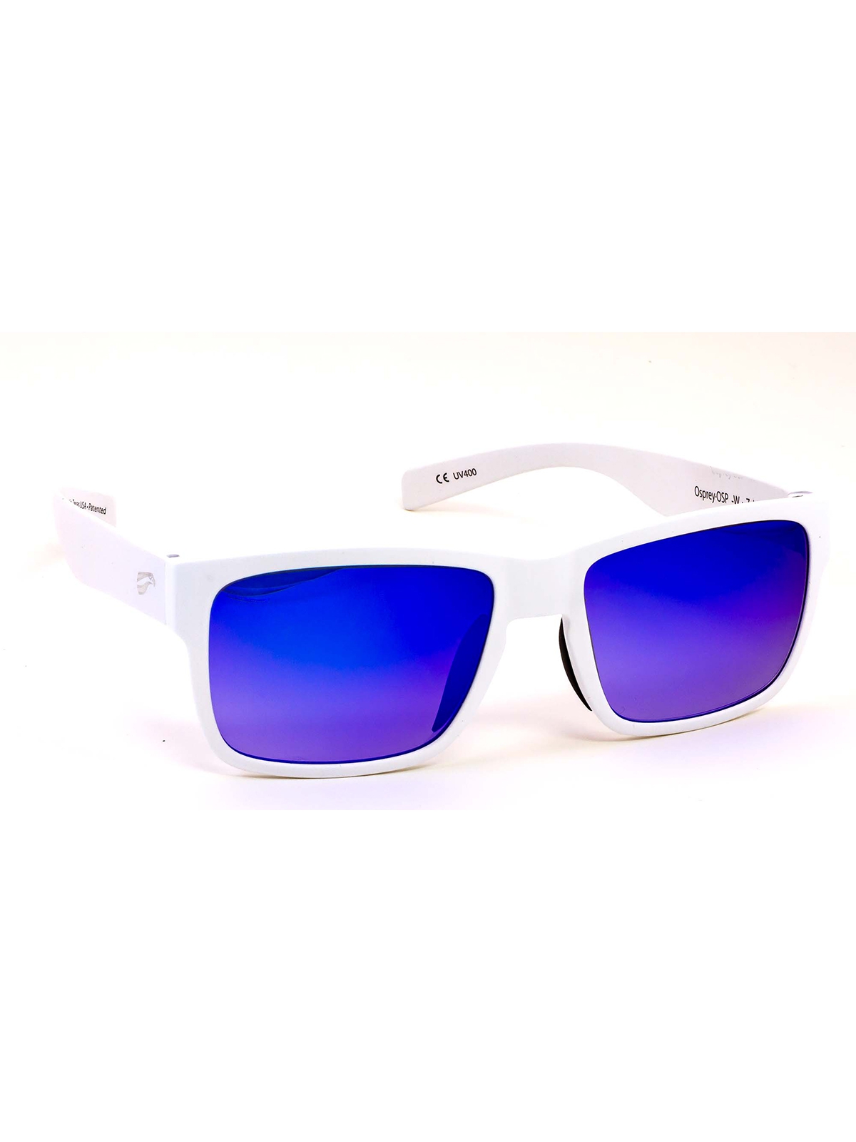 Flying Eyes Sunglasses Osprey - White Frame, Gradient Mirrored Sapphire Lenses