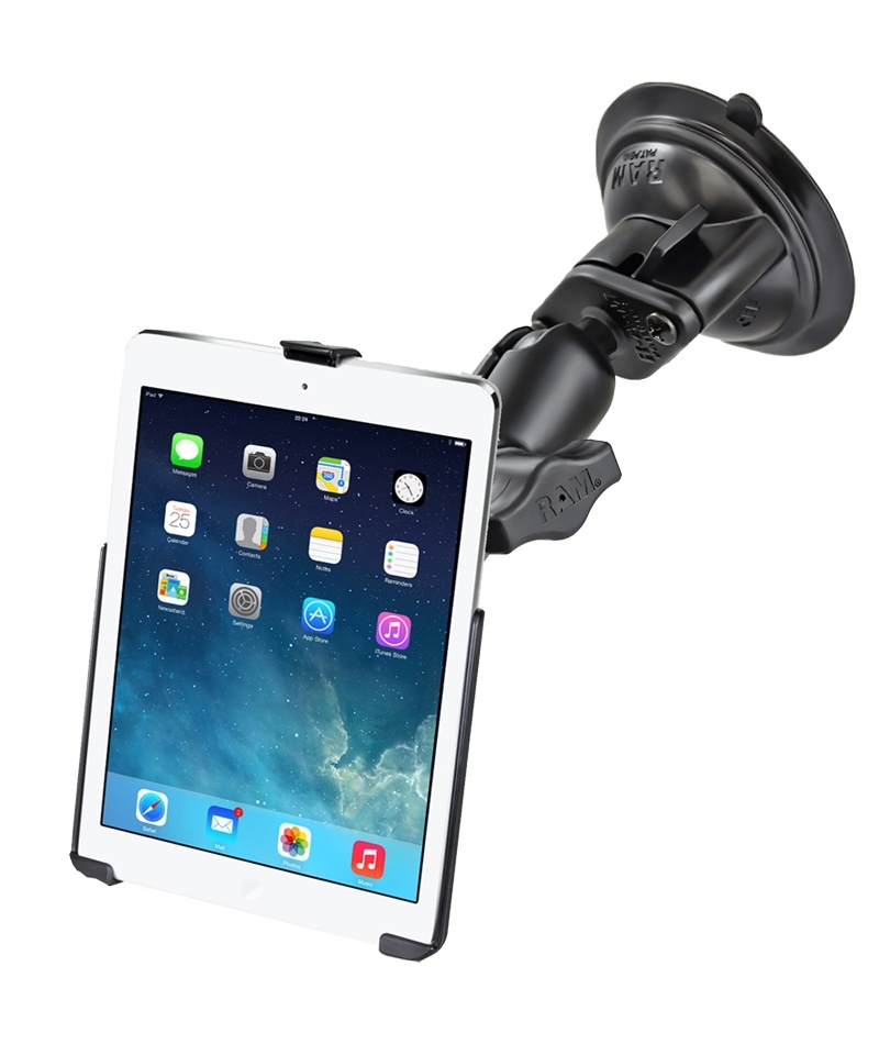 RAM Mounts Saugfusshalterung für Apple iPad Air 1-2 / iPad Pro 9.7 (ohne Schutzhüllen) - mittlerer Verbindungsarm