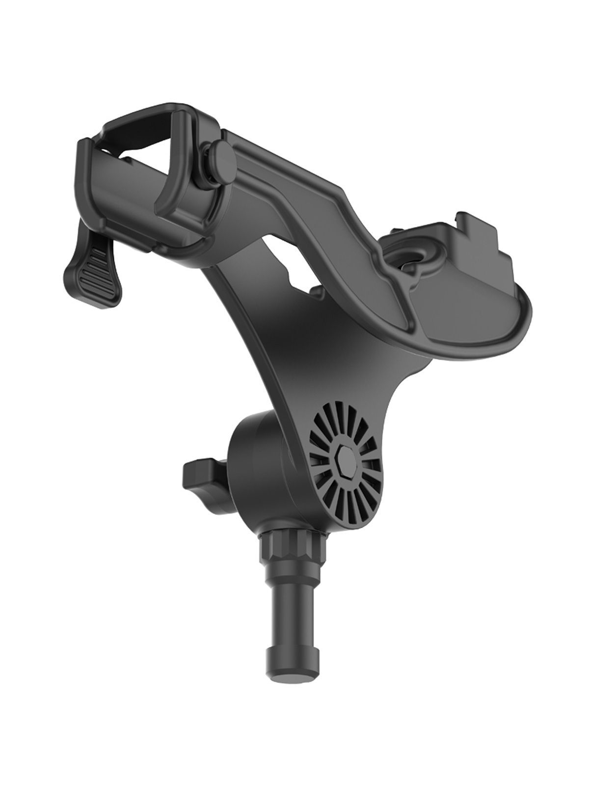 RAM Mounts Verbundstoff-Angelrutenhalter Rod Jr. mit Spline Post - Spline Post Stift (ca. 100 mm), Ratchet-System