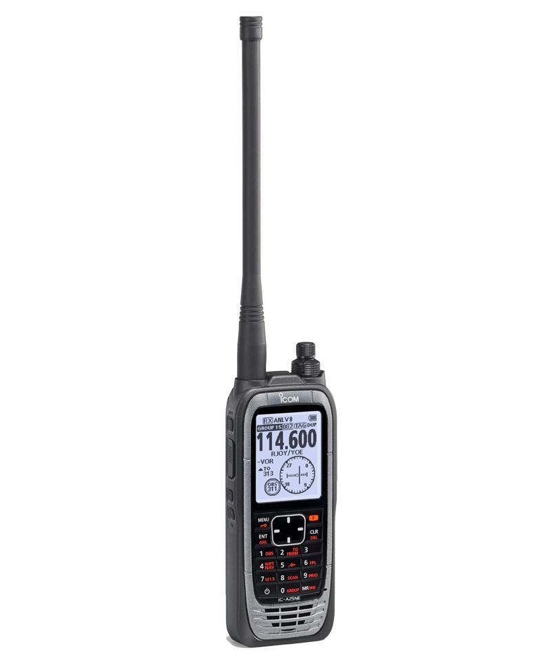 ICOM Aviation Radio Handheld IC-A25NE - NAV & COM Channels, GPS Receiver, Bluetooth