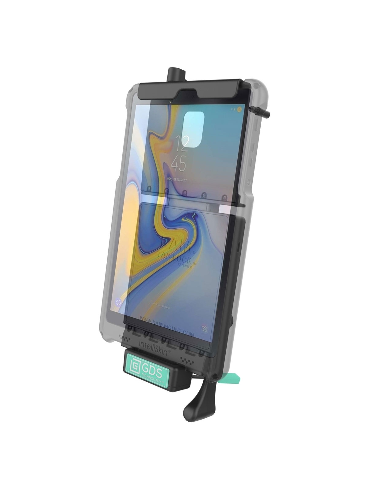RAM Mounts GDS Tab-Lock Holder (Key-Locking) for Samsung Tab A 10.5 - in IntelliSkin Protective Sleeve - USB-C Connector