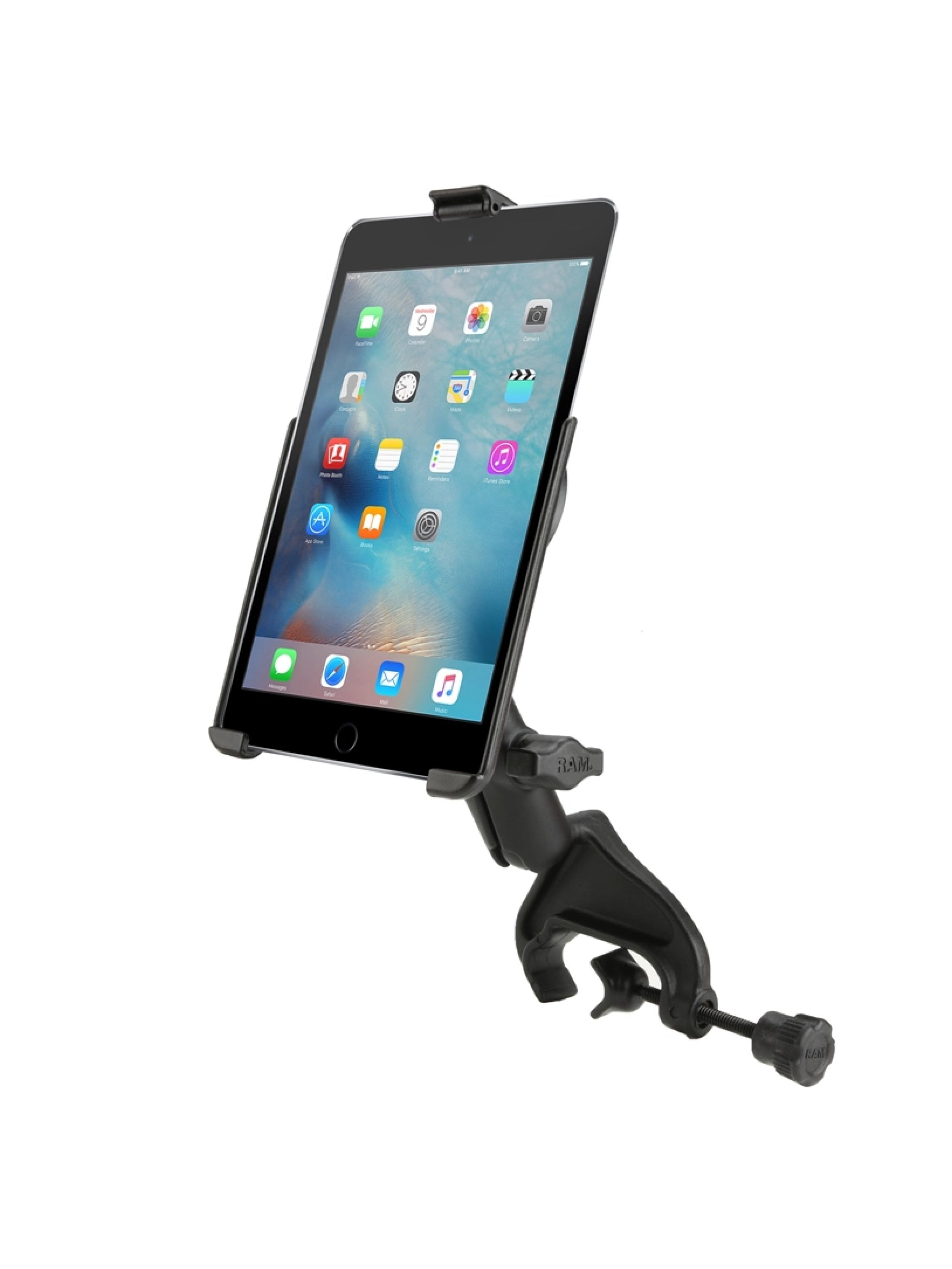 RAM Mounts EZ-Roll'r Cradle with Yoke Clamp Mount for Apple iPad mini 4 & 5