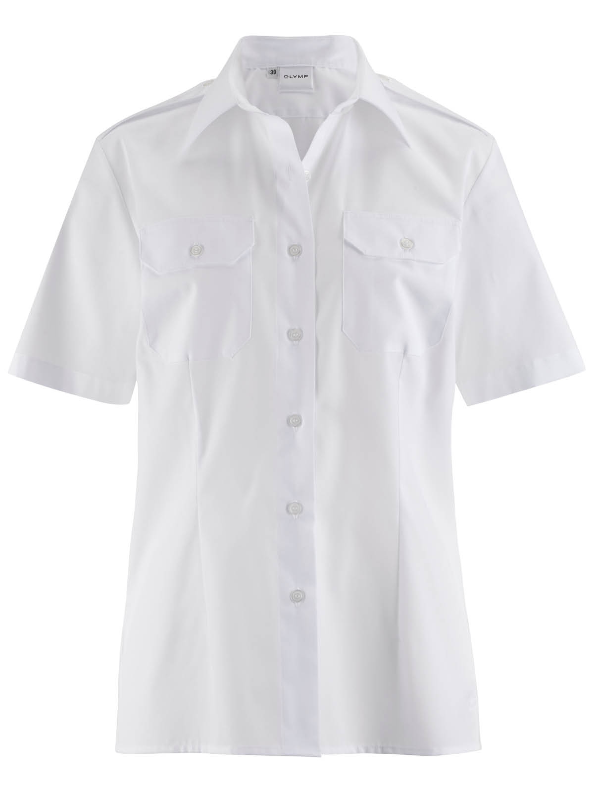 Female Pilot Shirt white - short sleeve, Größe 42