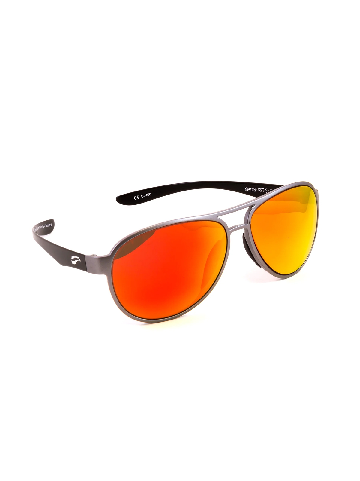 Flying Eyes Sonnenbrille Cooper Narrow (Kestrel) - Rahmen silberfarben mit schwarzen Bügeln, Linsen rosenfarben (verspiegelt) Flying Eyes Sonnenbrille Cooper Narrow (Kestrel) - Rahmen silberfarben mit schwarzen Bügeln, Linsen rosenfarben (verspiegelt)