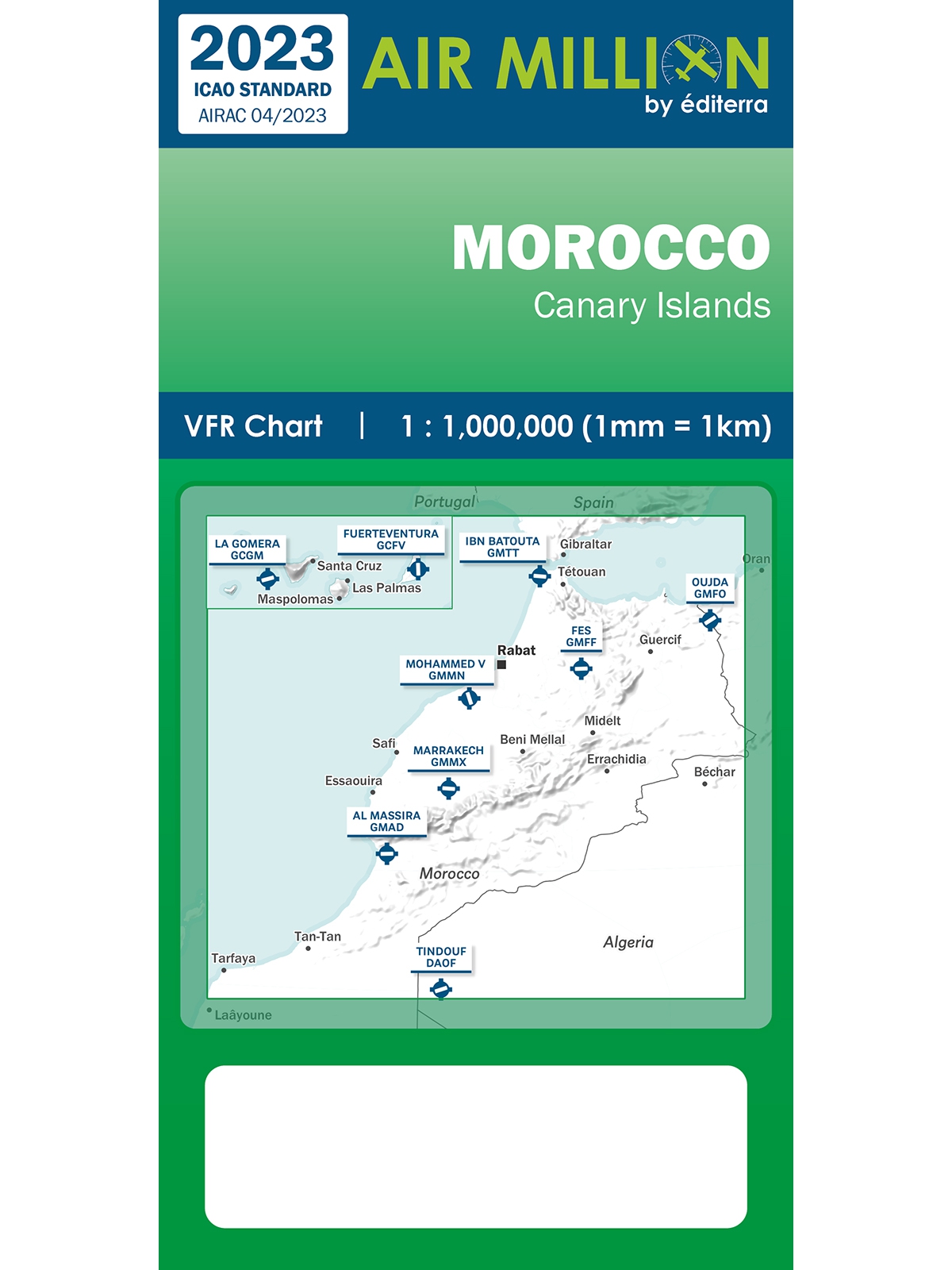 Morocco & Canary Islands - Air Million VFR Chart 1:1.000.000, folded