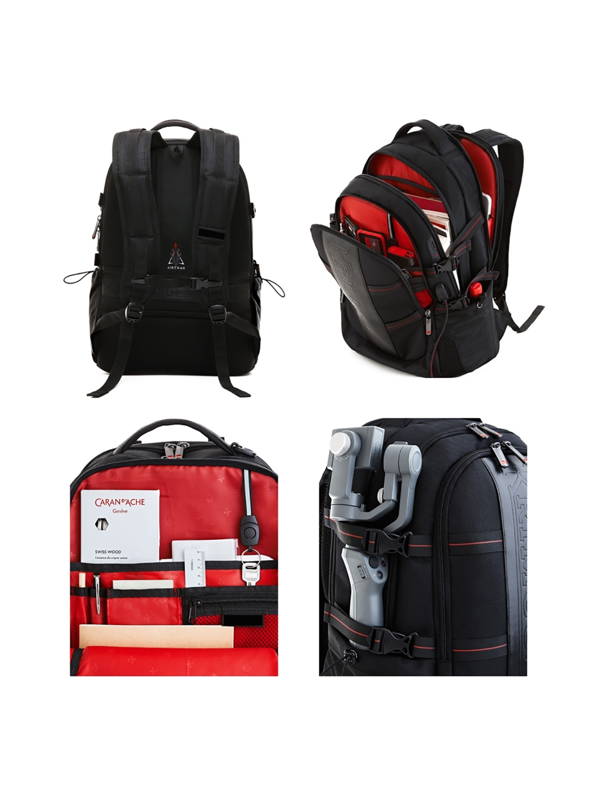 Smart Casual III Rucksack - schwarz, 36 Liter Volumen, USB-Anschluss, Koffer-Loop