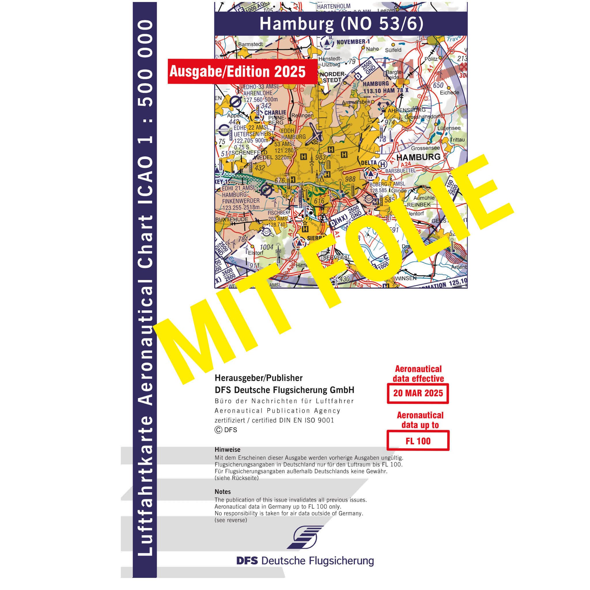 ICAO Germany laminated, Single Chart ICAO Germany laminated, Single Chart