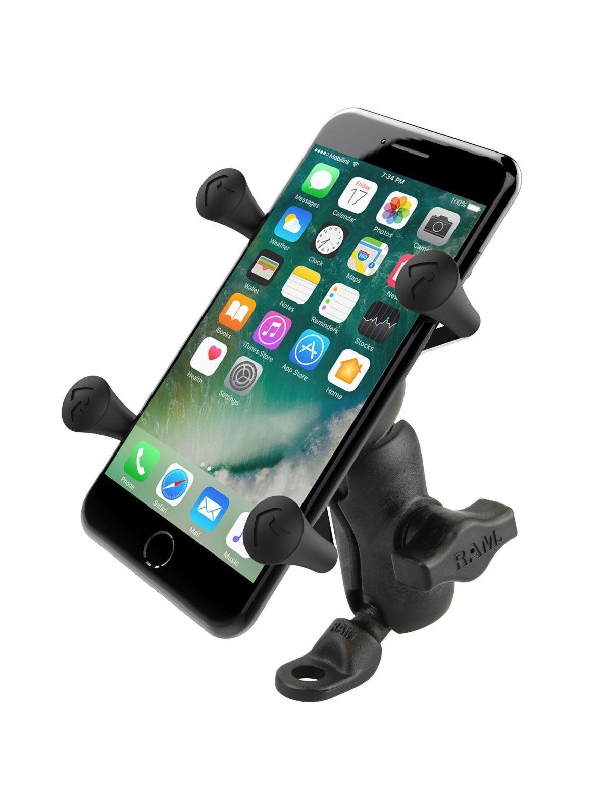 RAM MOUNT W/ 272 BASE RAM X-GRIP SHORT COMPOSITE ARM