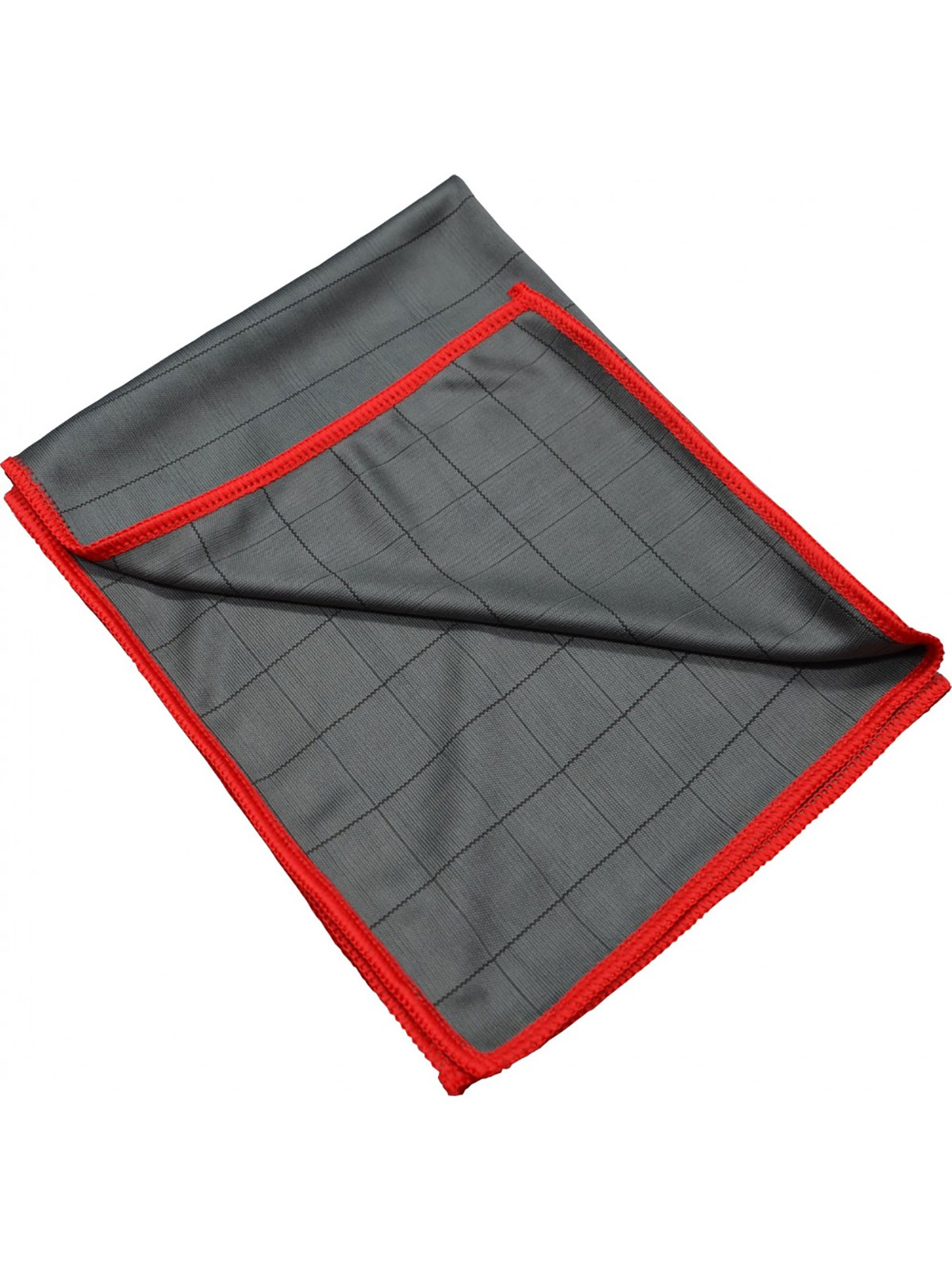 ROTWEISS - Micro Fiber Cloth CARBON - grey/red, 40x50 cm