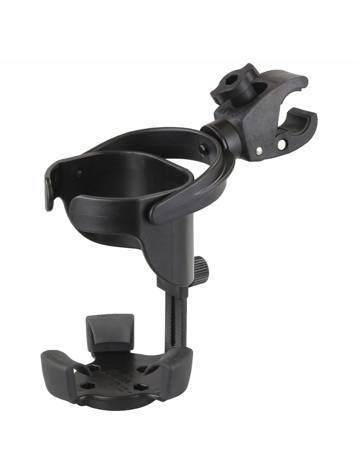 RAM Mounts Tough-Claw Getränkehalterung XL - B-Kugel (1 Zoll), Tough-Claw klein (Durchmesser 15,9-29,0 mm)