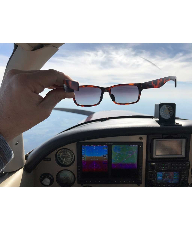 Flying Eyes Sonnenbrille Kingfisher Standard - Rahmen Satin Tortoise, Linsen kupferfarben (Verlauf)