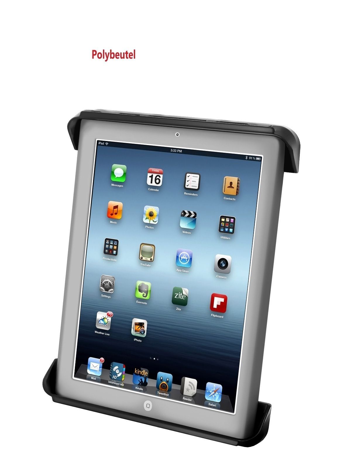 RAM MOUNTS Universal Tab-Tite Clamping Cradle - Apple iPad 1/2/3/4 (with or without sleeves)