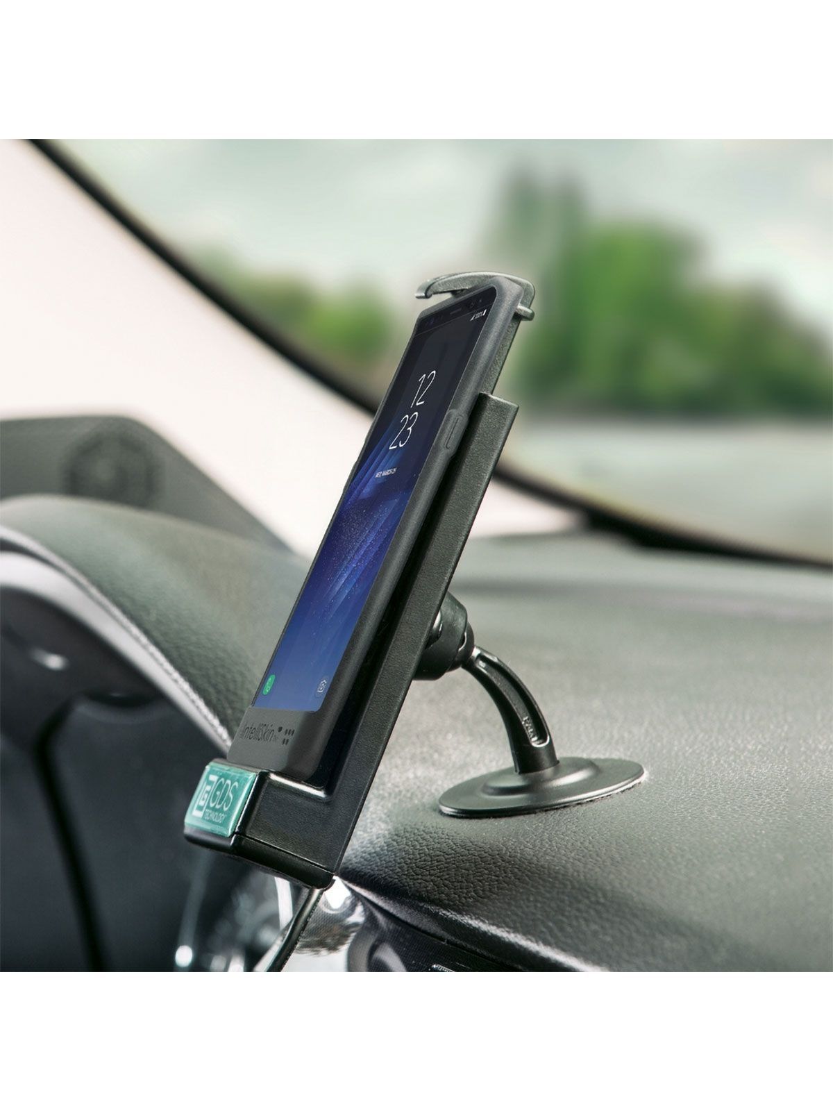 RAM Mounts GDS Aufbau-Dockingstation für Smartphones in IntelliSkin-Lade-/Schutzhüllen - 18-Pin Dock, USB-C, Klebe-Sockel