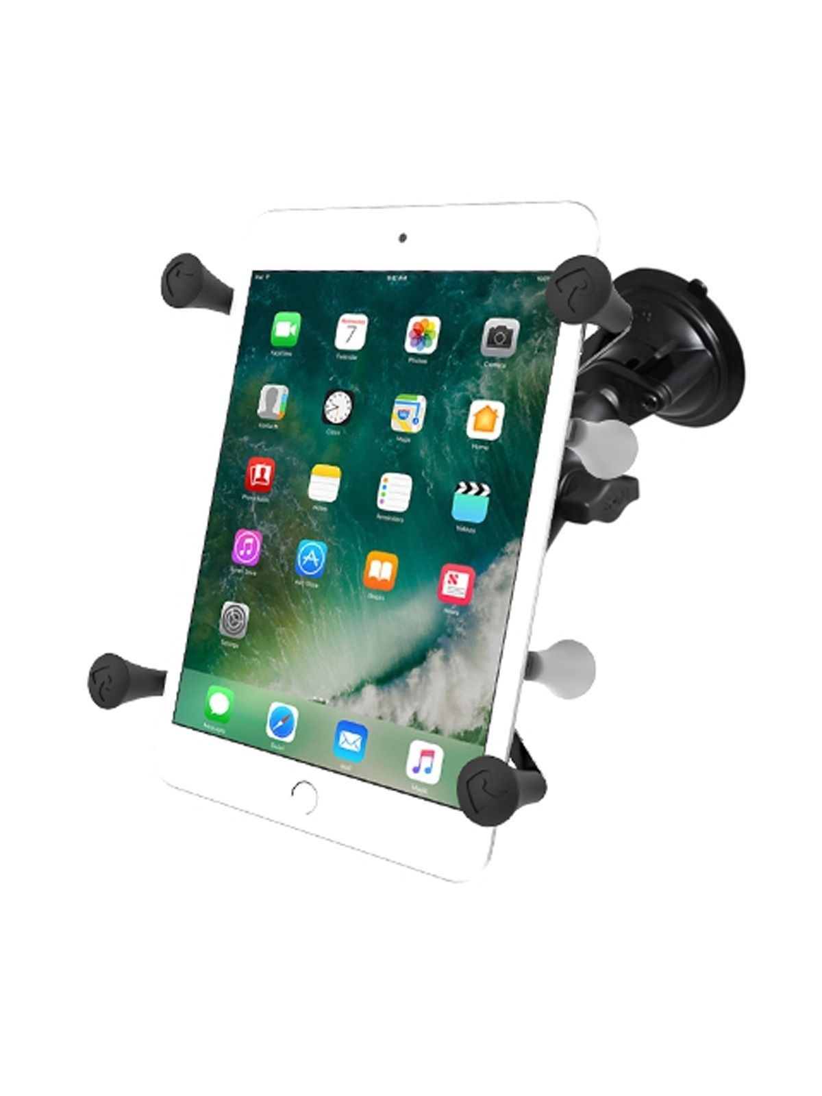 RAM MOUNTS Twist Lock Suction Cup Mount with Universal X-Grip II 7" Tablet Holder