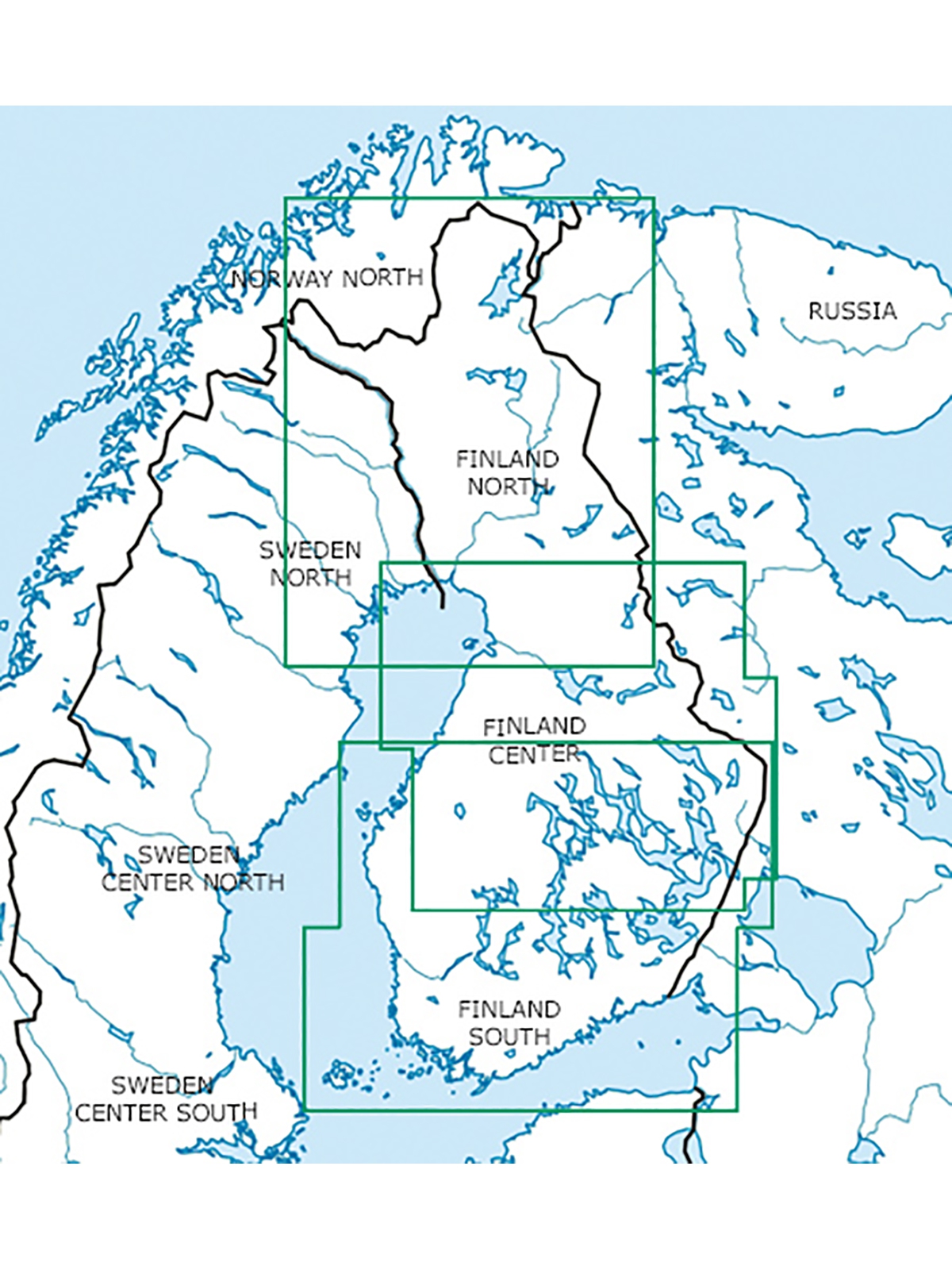 Finland Center - Rogers Data VFR Chart, 1:500,000, laminated, folded, 2024