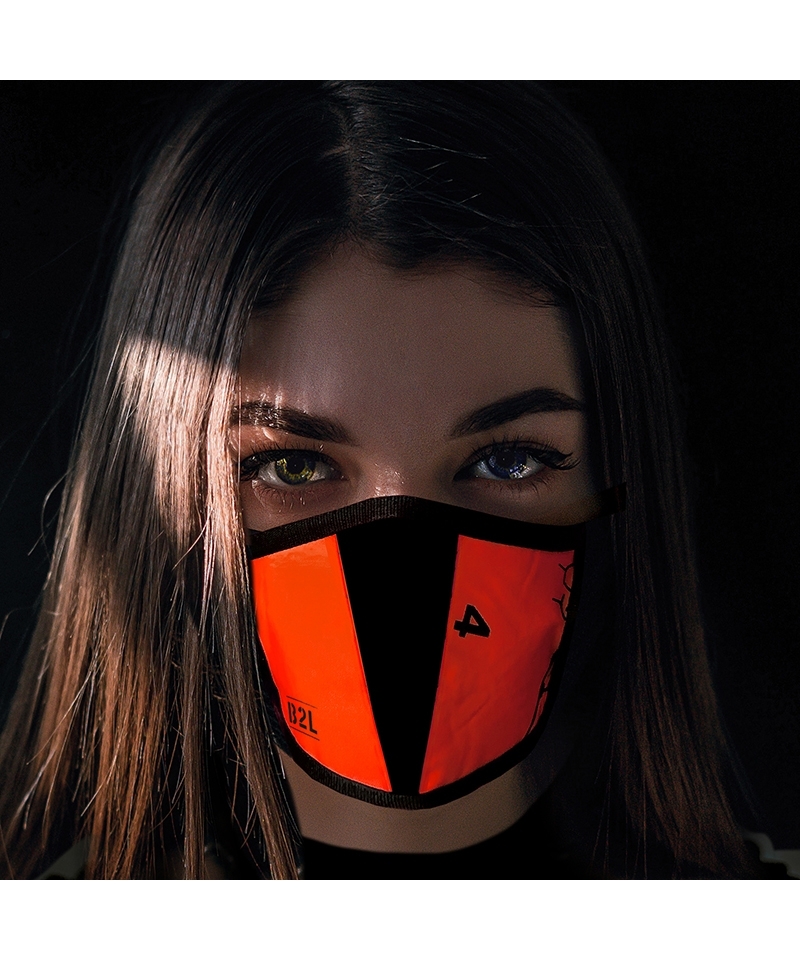 Travel Safe Mask - orange/black