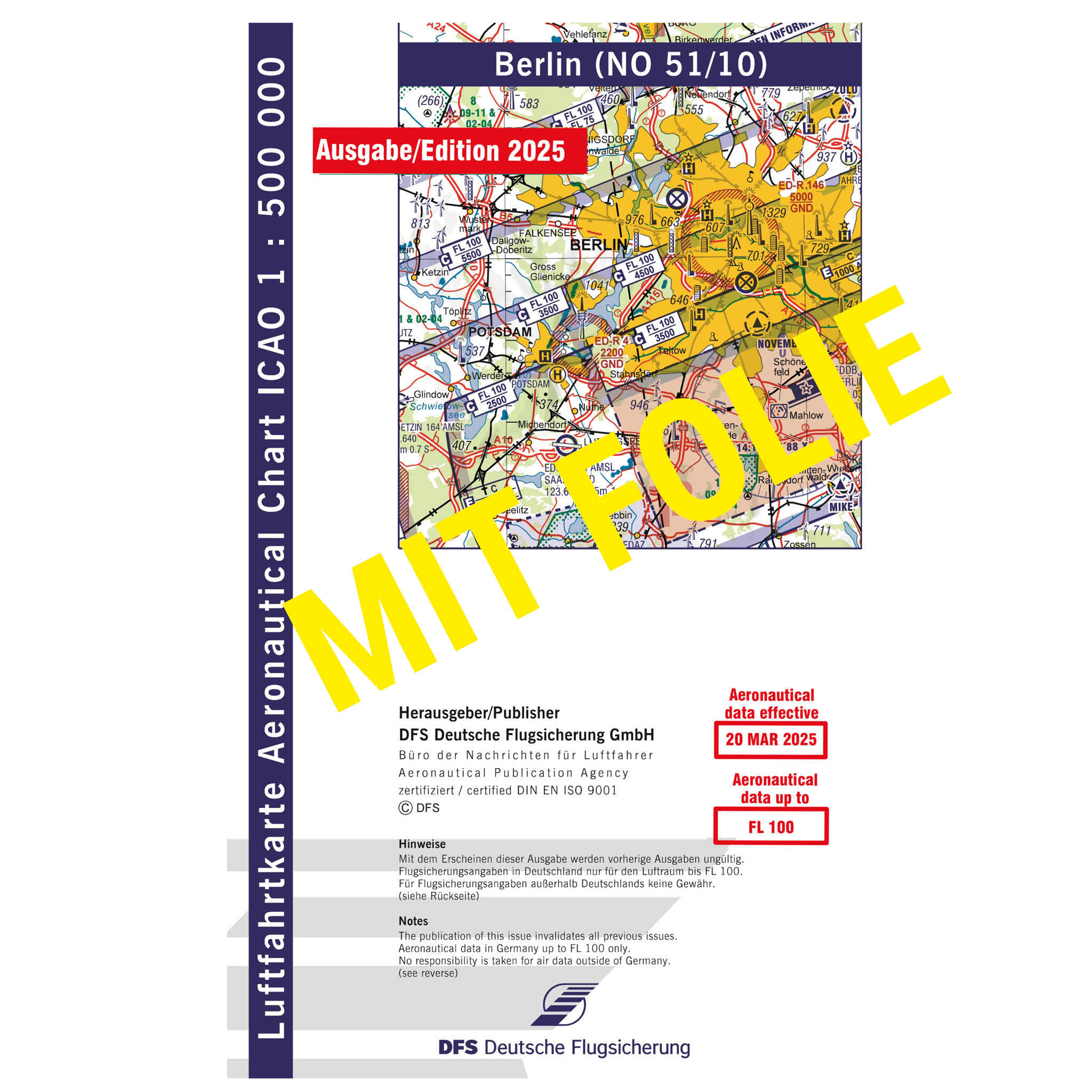 ICAO Germany laminated, Single Chart ICAO Germany laminated, Single Chart