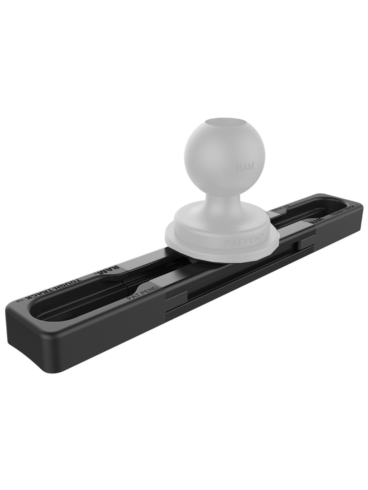 3" Modular Aluminum Black RAM® Tough-Track™ - RAM-TRACK-EXA-3BU
