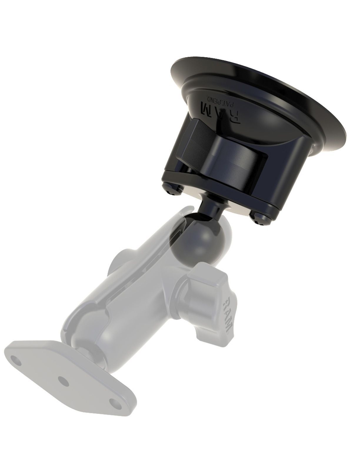 RAM MOUNTS Suction Cup incl. Diamond Base Plate with 1" B-Ball