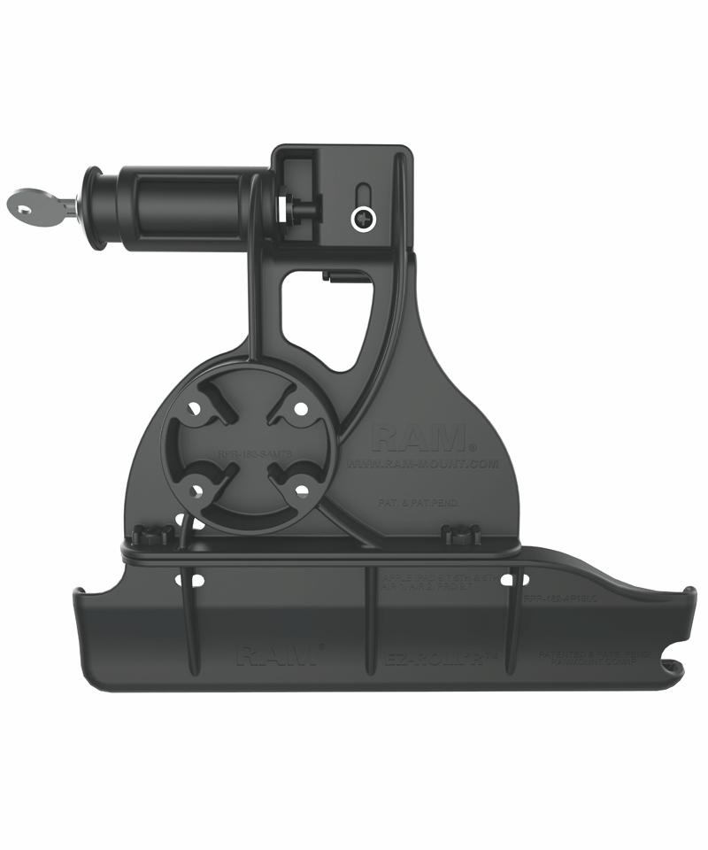 RAM Mounts EZ-Roll'r Form-Fit Holder (Key-Locking) for Apple iPad (5. & 6. Gen.), Air 1-2, Pro 9.7 - Without Case