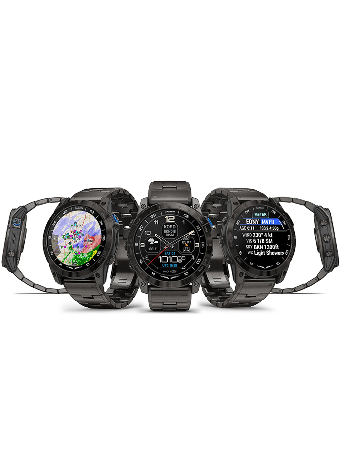 Garmin D2 Mach 1 Pro Smartwatch - Titanium-Armband, AMOLED Touchscreen Display