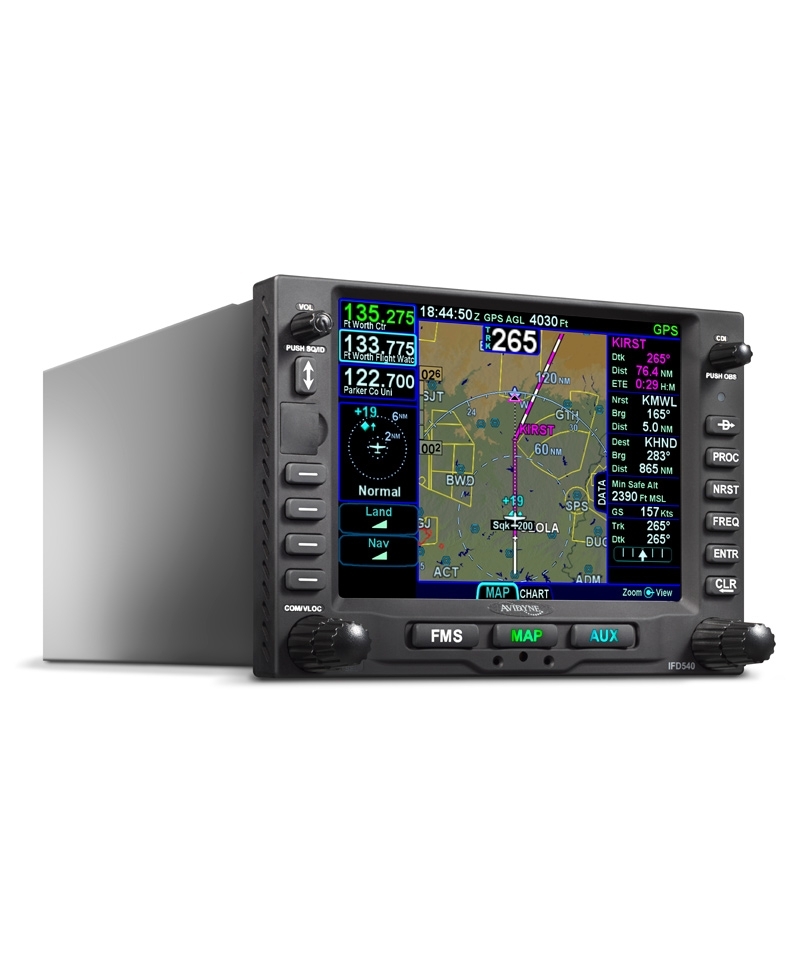 Avidyne IFD540 FMS/GPS/NAV/COM - 10W, schwarz (inkl. Installations-Kit)