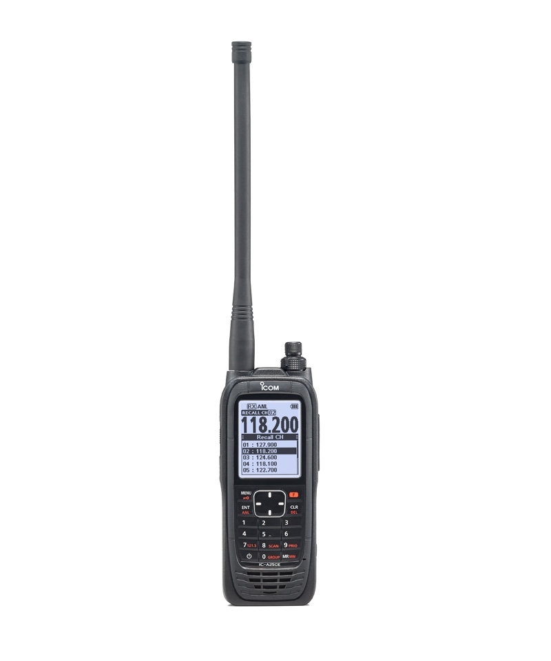 ICOM Aviation Radio Handheld IC-A25CE Lite - 8.33 & 25 kHz Channel Spacing, COM Channels