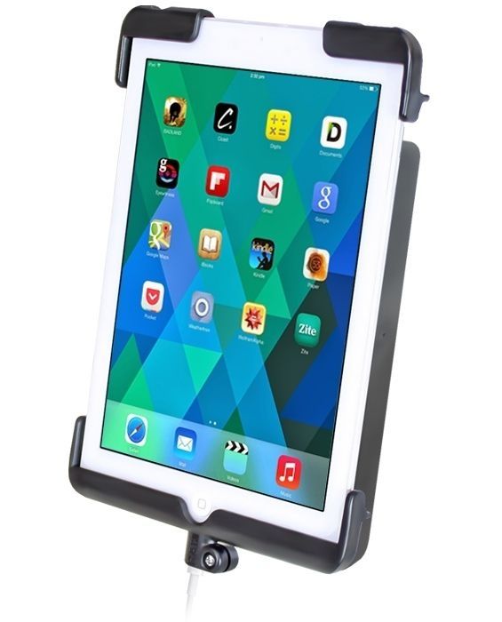 RAM Mounts Universal Tab-Lock Halteschale (abschließbar) für Apple iPad mini 1-3 (ohne Schutzhüllen/-gehäuse) - AMPS-Aufnahme, Schrauben-Set, im Polyb
