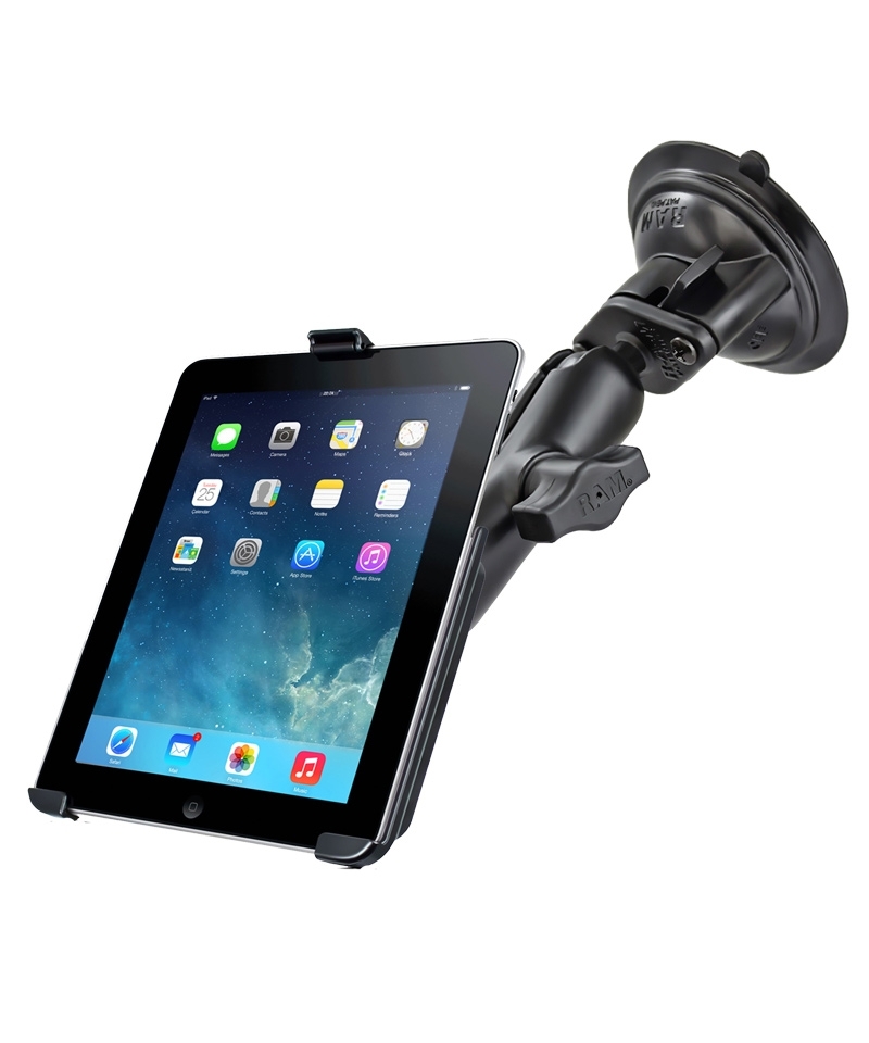 RAM MOUNTS Suction Cup Mount for Apple iPad 2-4 (without sleeves) - medium size connector