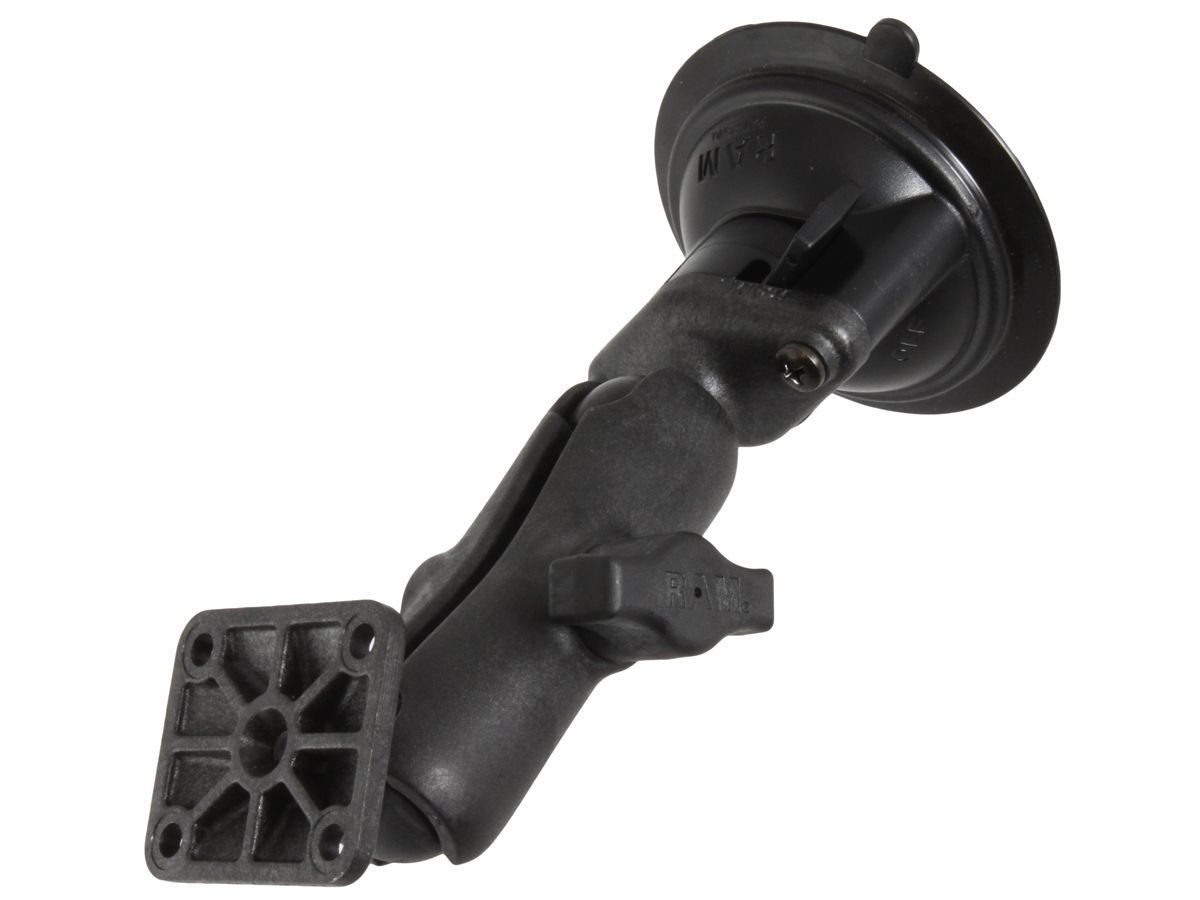 RAM Mounts Twist-Lock™ Composite Suction Cup Mount - B-Ball (1"), medium arm, AMPS Hole Pattern