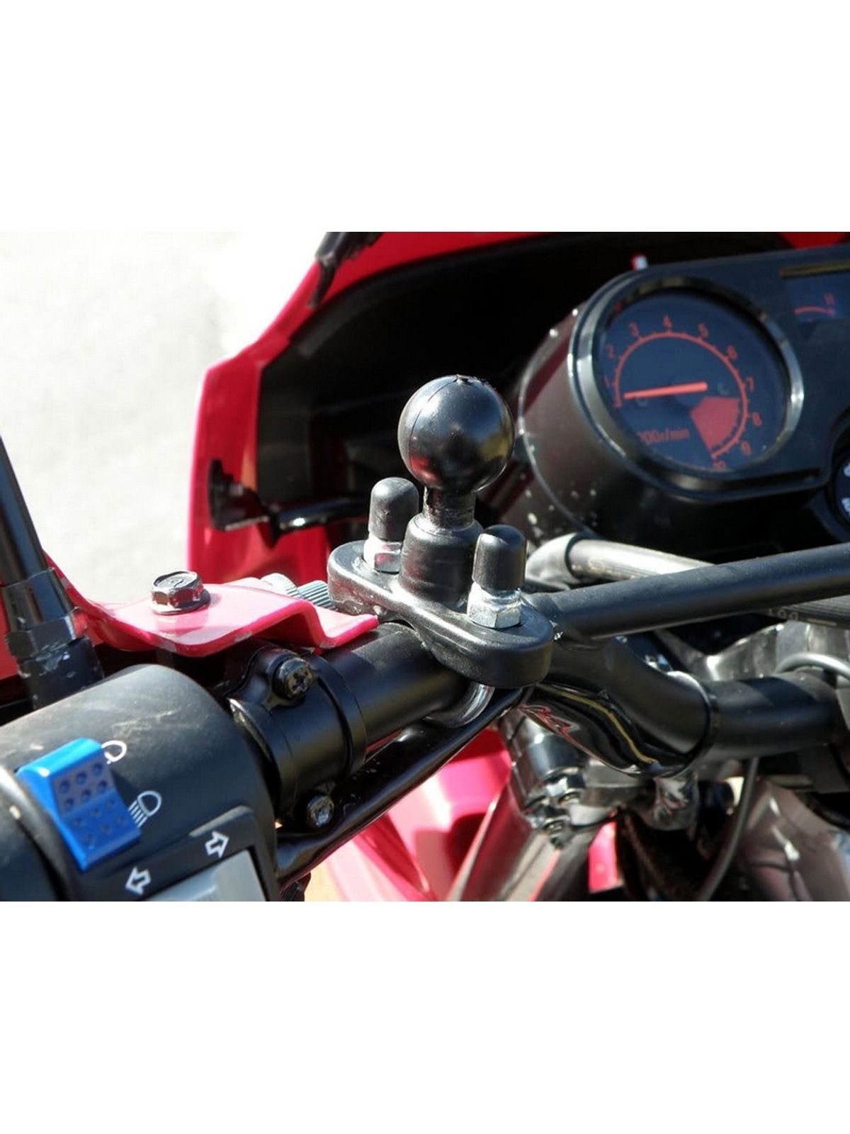 RAM Mounts Motorrad-Set Garmin zumo / TomTom Rider - B-Kugel (1 Zoll), Schraub-Klemme, mittlerer Verbindungsarm
